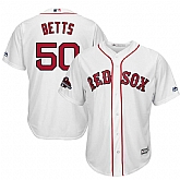 Red Sox 50 Mookie Betts White 2018 World Series Champions Team Logo Player Jersey Dzhi,baseball caps,new era cap wholesale,wholesale hats